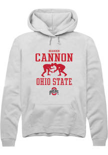 Brandon Cannon Rally Mens White Ohio State Buckeyes NIL Sport Icon Hooded Sweatshirt