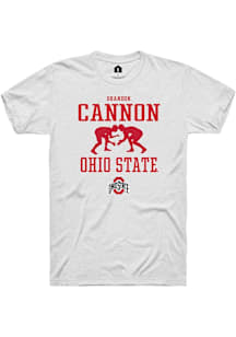 Brandon Cannon  Ohio State Buckeyes White Rally NIL Sport Icon Short Sleeve T Shirt