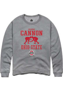 Brandon Cannon Rally Mens Graphite Ohio State Buckeyes NIL Sport Icon Crew Sweatshirt