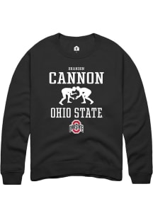Brandon Cannon Rally Mens Black Ohio State Buckeyes NIL Sport Icon Crew Sweatshirt