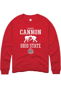 Brandon Cannon Rally Mens Red Ohio State Buckeyes NIL Sport Icon Crew Sweatshirt