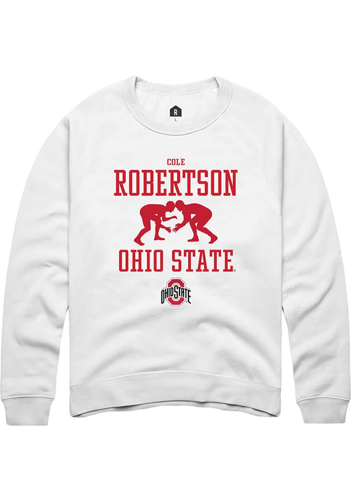 Cole Robertson Rally Ohio State Buckeyes Mens NIL Sport Icon Long Sleeve Crew Sweatshirt