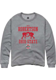 Cole Robertson  Rally Ohio State Buckeyes Mens Graphite NIL Sport Icon Long Sleeve Crew Sweatshi..