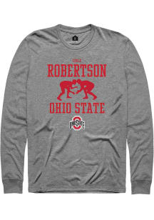 Cole Robertson  Ohio State Buckeyes Graphite Rally NIL Sport Icon Long Sleeve T Shirt