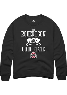 Cole Robertson  Rally Ohio State Buckeyes Mens Black NIL Sport Icon Long Sleeve Crew Sweatshirt