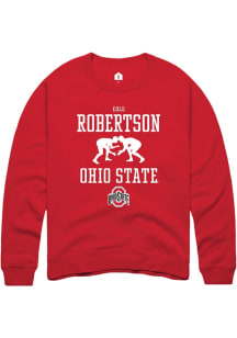 Cole Robertson  Rally Ohio State Buckeyes Mens Red NIL Sport Icon Long Sleeve Crew Sweatshirt