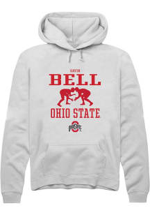 Gavin Bell  Rally Ohio State Buckeyes Mens White NIL Sport Icon Long Sleeve Hoodie