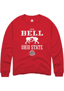 Gavin Bell  Rally Ohio State Buckeyes Mens Red NIL Sport Icon Long Sleeve Crew Sweatshirt