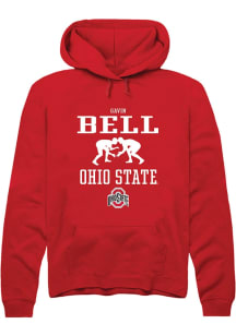 Gavin Bell  Rally Ohio State Buckeyes Mens Red NIL Sport Icon Long Sleeve Hoodie