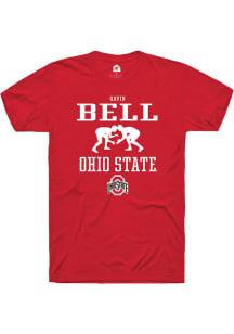Gavin Bell  Ohio State Buckeyes Red Rally NIL Sport Icon Short Sleeve T Shirt