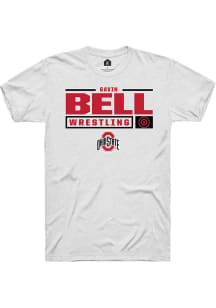 Gavin Bell  Ohio State Buckeyes White Rally NIL Stacked Box Short Sleeve T Shirt