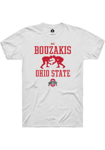 Nic Bouzakis  Ohio State Buckeyes White Rally NIL Sport Icon Short Sleeve T Shirt