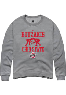 Nic Bouzakis  Rally Ohio State Buckeyes Mens Graphite NIL Sport Icon Long Sleeve Crew Sweatshirt