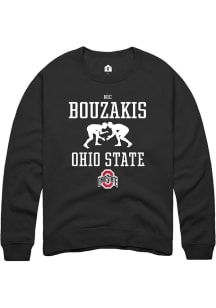 Nic Bouzakis  Rally Ohio State Buckeyes Mens Black NIL Sport Icon Long Sleeve Crew Sweatshirt