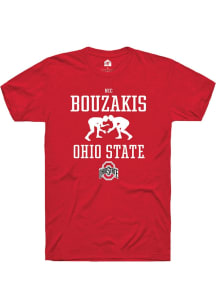 Nic Bouzakis  Ohio State Buckeyes Red Rally NIL Sport Icon Short Sleeve T Shirt