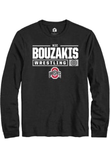 Nic Bouzakis  Ohio State Buckeyes Black Rally NIL Stacked Box Long Sleeve T Shirt