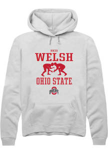 Rocco Welsh  Rally Ohio State Buckeyes Mens White NIL Sport Icon Long Sleeve Hoodie