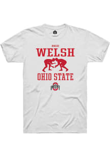 Rocco Welsh  Ohio State Buckeyes White Rally NIL Sport Icon Short Sleeve T Shirt