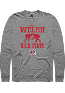 Rocco Welsh  Ohio State Buckeyes Graphite Rally NIL Sport Icon Long Sleeve T Shirt