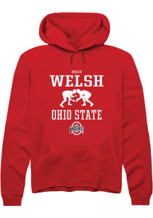 Rocco Welsh  Rally Ohio State Buckeyes Mens Red NIL Sport Icon Long Sleeve Hoodie