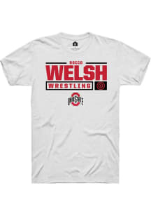 Rocco Welsh  Ohio State Buckeyes White Rally NIL Stacked Box Short Sleeve T Shirt