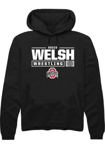 Rocco Welsh  Rally Ohio State Buckeyes Mens Black NIL Stacked Box Long Sleeve Hoodie