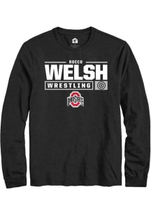 Rocco Welsh  Ohio State Buckeyes Black Rally NIL Stacked Box Long Sleeve T Shirt