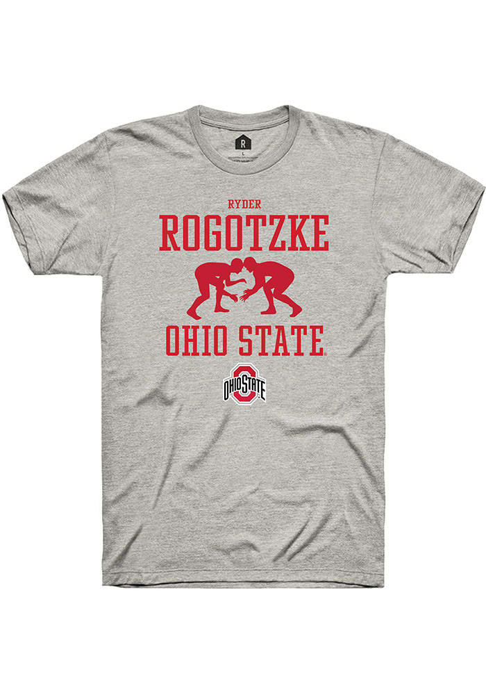 Ryder Rogotzke  Ohio State Buckeyes Ash Rally NIL Sport Icon Short Sleeve T Shirt