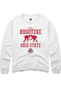 Ryder Rogotzke  Rally Ohio State Buckeyes Mens White NIL Sport Icon Long Sleeve Crew Sweatshirt