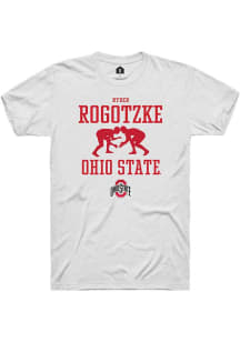 Ryder Rogotzke  Ohio State Buckeyes White Rally NIL Sport Icon Short Sleeve T Shirt