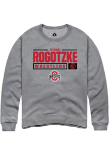 Ryder Rogotzke  Rally Ohio State Buckeyes Mens Graphite NIL Stacked Box Long Sleeve Crew Sweatsh..