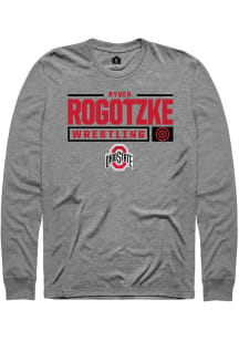 Ryder Rogotzke  Ohio State Buckeyes Graphite Rally NIL Stacked Box Long Sleeve T Shirt