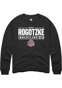 Ryder Rogotzke  Rally Ohio State Buckeyes Mens Black NIL Stacked Box Long Sleeve Crew Sweatshirt