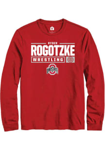 Ryder Rogotzke  Ohio State Buckeyes Red Rally NIL Stacked Box Long Sleeve T Shirt