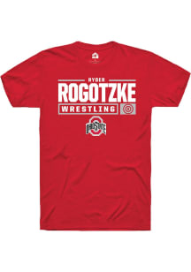 Ryder Rogotzke  Ohio State Buckeyes Red Rally NIL Stacked Box Short Sleeve T Shirt