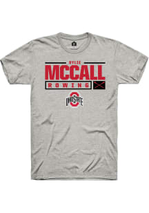 Rylie McCall  Ohio State Buckeyes Ash Rally NIL Stacked Box Short Sleeve T Shirt