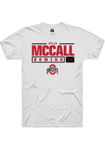 Rylie McCall  Ohio State Buckeyes White Rally NIL Stacked Box Short Sleeve T Shirt