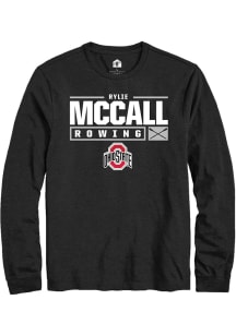 Rylie McCall  Ohio State Buckeyes Black Rally NIL Stacked Box Long Sleeve T Shirt