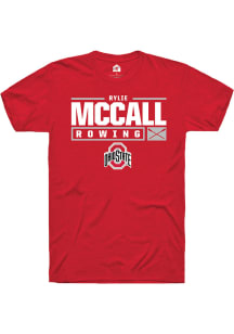 Rylie McCall  Ohio State Buckeyes Red Rally NIL Stacked Box Short Sleeve T Shirt