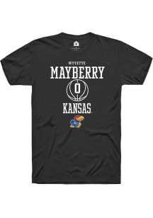 Wyvette Mayberry  Kansas Jayhawks Black Rally NIL Sport Icon Short Sleeve T Shirt