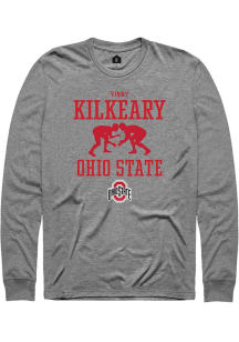 Vinny Kilkeary  Ohio State Buckeyes Graphite Rally NIL Sport Icon Long Sleeve T Shirt