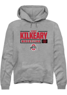 Vinny Kilkeary  Rally Ohio State Buckeyes Mens Graphite NIL Stacked Box Long Sleeve Hoodie