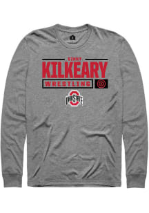 Vinny Kilkeary  Ohio State Buckeyes Graphite Rally NIL Stacked Box Long Sleeve T Shirt