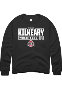 Vinny Kilkeary  Rally Ohio State Buckeyes Mens Black NIL Stacked Box Long Sleeve Crew Sweatshirt