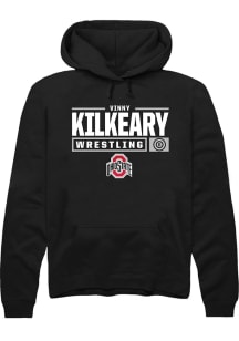 Vinny Kilkeary  Rally Ohio State Buckeyes Mens Black NIL Stacked Box Long Sleeve Hoodie