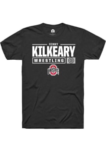 Vinny Kilkeary  Ohio State Buckeyes Black Rally NIL Stacked Box Short Sleeve T Shirt