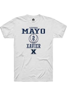 Aizhanique Mayo  Xavier Musketeers White Rally NIL Sport Icon Short Sleeve T Shirt