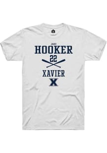 Jake Hooker  Xavier Musketeers White Rally NIL Sport Icon Short Sleeve T Shirt