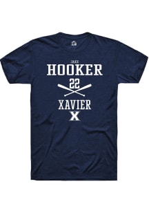 Jake Hooker  Xavier Musketeers Navy Blue Rally NIL Sport Icon Short Sleeve T Shirt