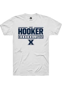 Jake Hooker  Xavier Musketeers White Rally NIL Stacked Box Short Sleeve T Shirt